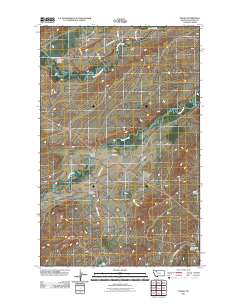 Piegan 2011 topographic map thumbnail
