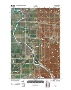 Toston 2011 topographic map thumbnail