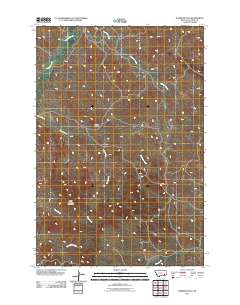 Harris Buttes 2011 topographic map thumbnail