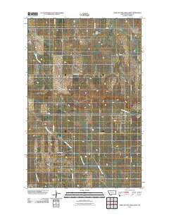 Three Buttes Creek West 2011 topographic map thumbnail