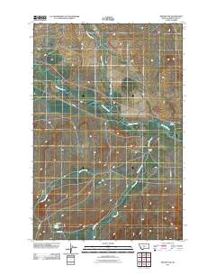 Twodot NW 2011 topographic map thumbnail