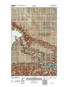 Tiber Dam 2011 topographic map thumbnail