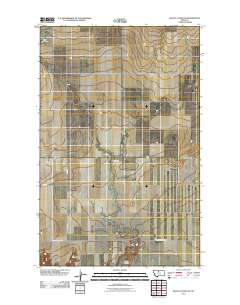 Rocky Coulee SE 2011 topographic map thumbnail