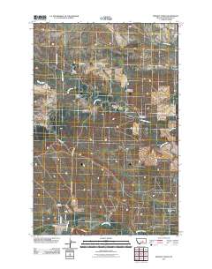 Winnett North 2011 topographic map thumbnail