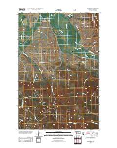 Helmville 2011 topographic map thumbnail