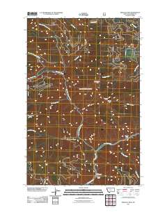 Priscilla Peak 2011 topographic map thumbnail