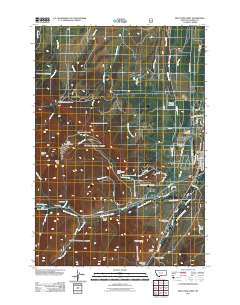 Red Lodge West 2011 topographic map thumbnail