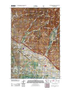 Northwest Missoula 2011 topographic map thumbnail