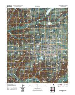 Siloam Springs 2011 topographic map thumbnail