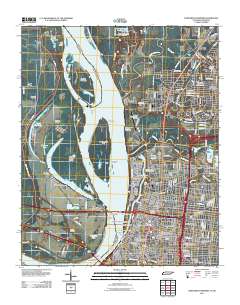 Northwest Memphis 2011 topographic map thumbnail