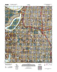 Southwest Memphis 2011 topographic map thumbnail