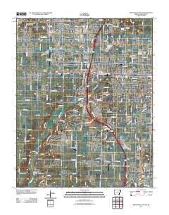 Bentonville South 2011 topographic map thumbnail
