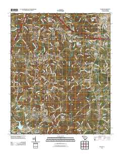 Pelzer 2011 topographic map thumbnail