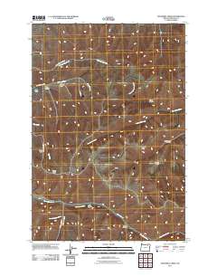 Sevenmile Creek 2011 topographic map thumbnail