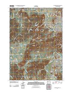 Roseburg West 2011 topographic map thumbnail
