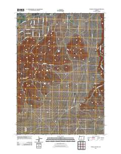 Powell Buttes 2011 topographic map thumbnail