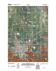 Baker City 2011 topographic map thumbnail