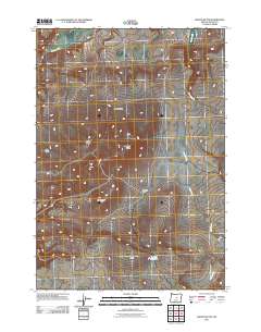 Maupin Butte 2011 topographic map thumbnail