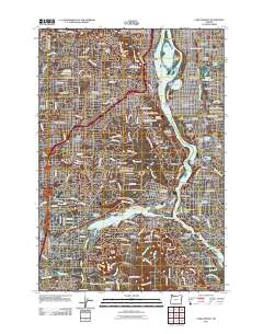 Lake Oswego 2011 topographic map thumbnail