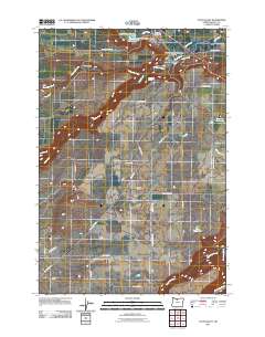 Tygh Valley 2011 topographic map thumbnail