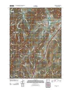 Yoncalla 2011 topographic map thumbnail