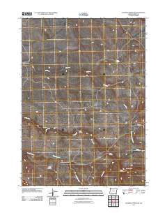 Roaring Springs SE 2011 topographic map thumbnail