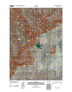 Dowell Butte 2011 topographic map thumbnail