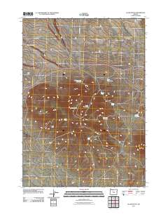 Glass Buttes 2011 topographic map thumbnail