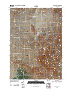 Hampton Butte 2011 topographic map thumbnail