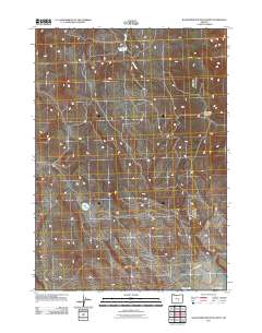 Wagontire Mountain West 2011 topographic map thumbnail