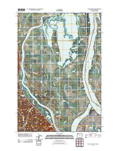 Sauvie Island 2011 topographic map thumbnail