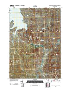 Warm Springs Reservoir 2011 topographic map thumbnail