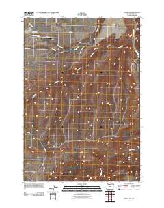 Maupin SW 2011 topographic map thumbnail