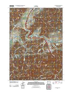 Canyonville 2011 topographic map thumbnail