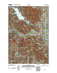 Gaston 2011 topographic map thumbnail