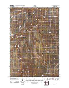 Dufur East 2011 topographic map thumbnail