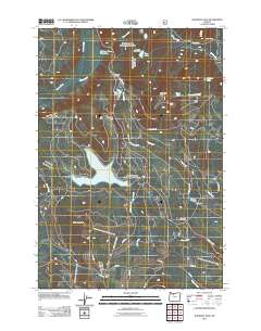 Wapinitia Pass 2011 topographic map thumbnail