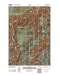 Harl Butte 2011 topographic map thumbnail