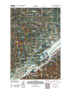 Bonneville Dam 2011 topographic map thumbnail