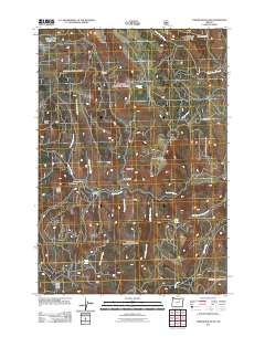 Turner Mountain 2011 topographic map thumbnail