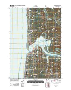 Waldport 2011 topographic map thumbnail