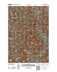 Wanderers Peak 2011 topographic map thumbnail