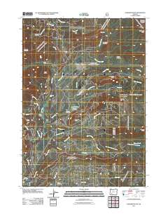 Hamaker Butte 2011 topographic map thumbnail