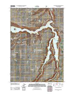 Round Butte Dam 2011 topographic map thumbnail