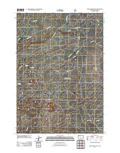 Three Creek Butte 2011 topographic map thumbnail
