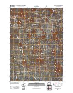 Wanoga Butte 2011 topographic map thumbnail