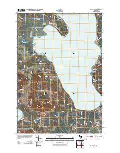 Burt Lake 2011 topographic map thumbnail