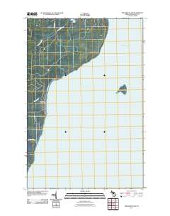 Traverse Island 2011 topographic map thumbnail
