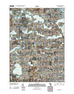 Walled Lake 2011 topographic map thumbnail