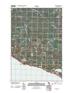 Brevort 2011 topographic map thumbnail